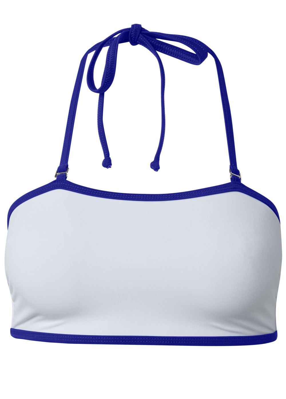 Venus Bandeau Lace-Up Top Bikini - White,Cobalt Blue,Black Beauty
