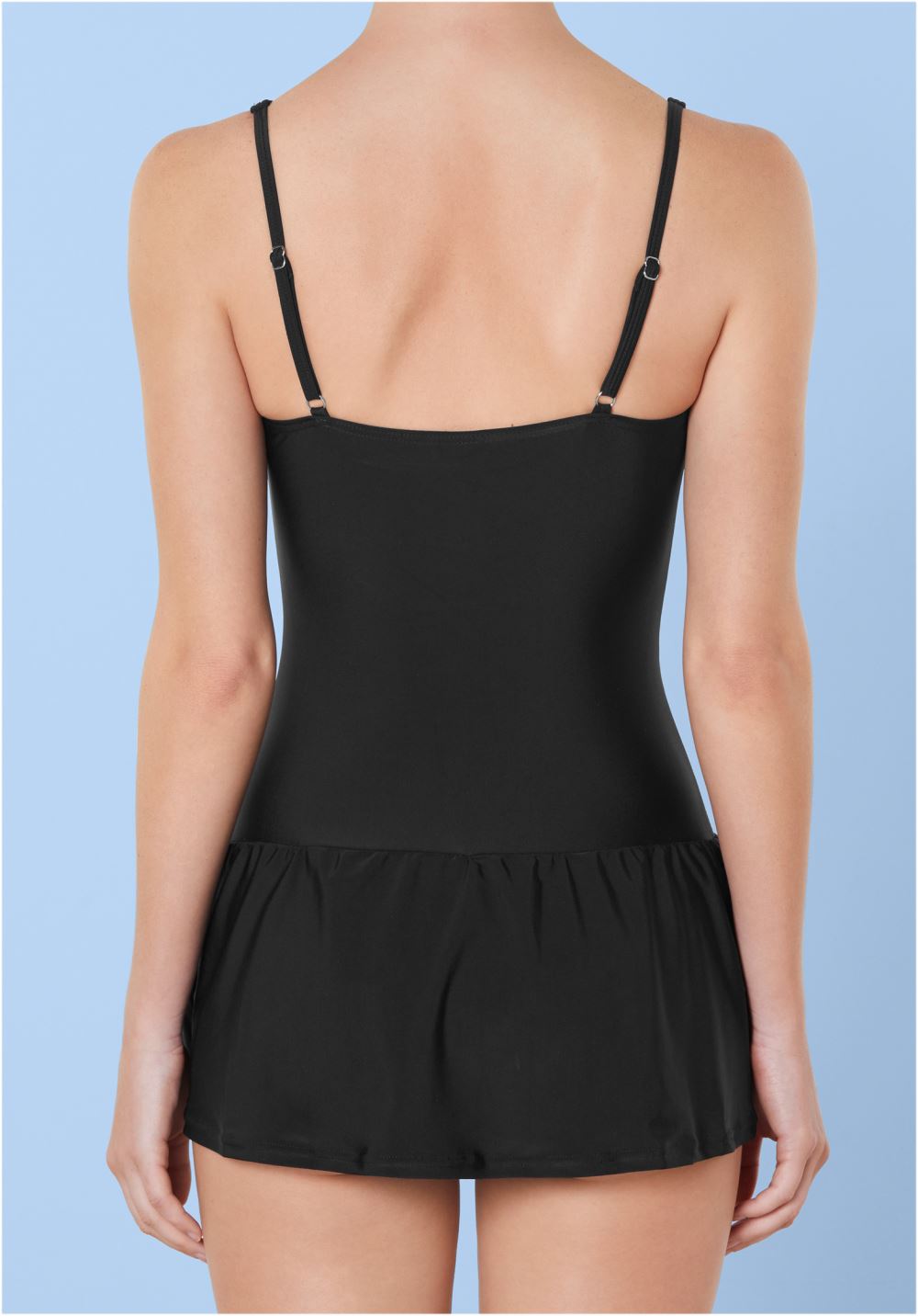 Venus Slimming Skirted One-Piece Swimsuit in Black Stone