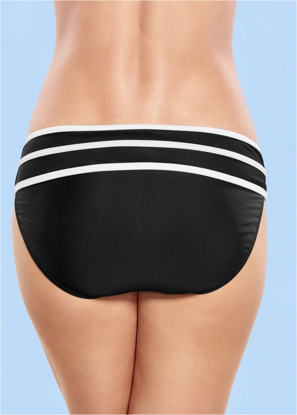 Venus Mid-Rise Bottom Bikini - Black And White