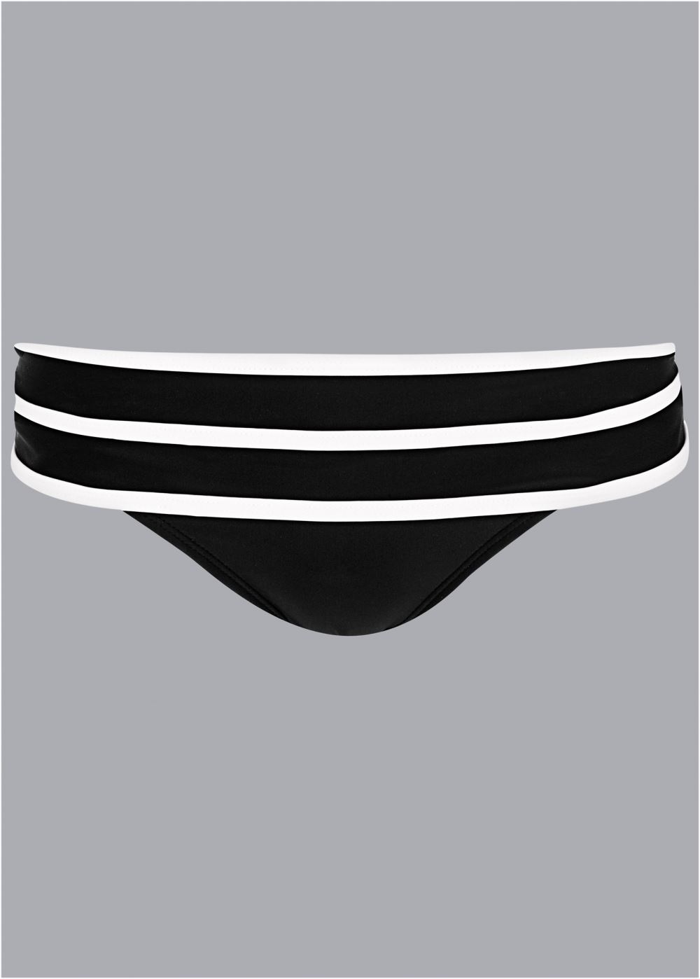 Venus Mid-Rise Bottom Bikini - Black And White