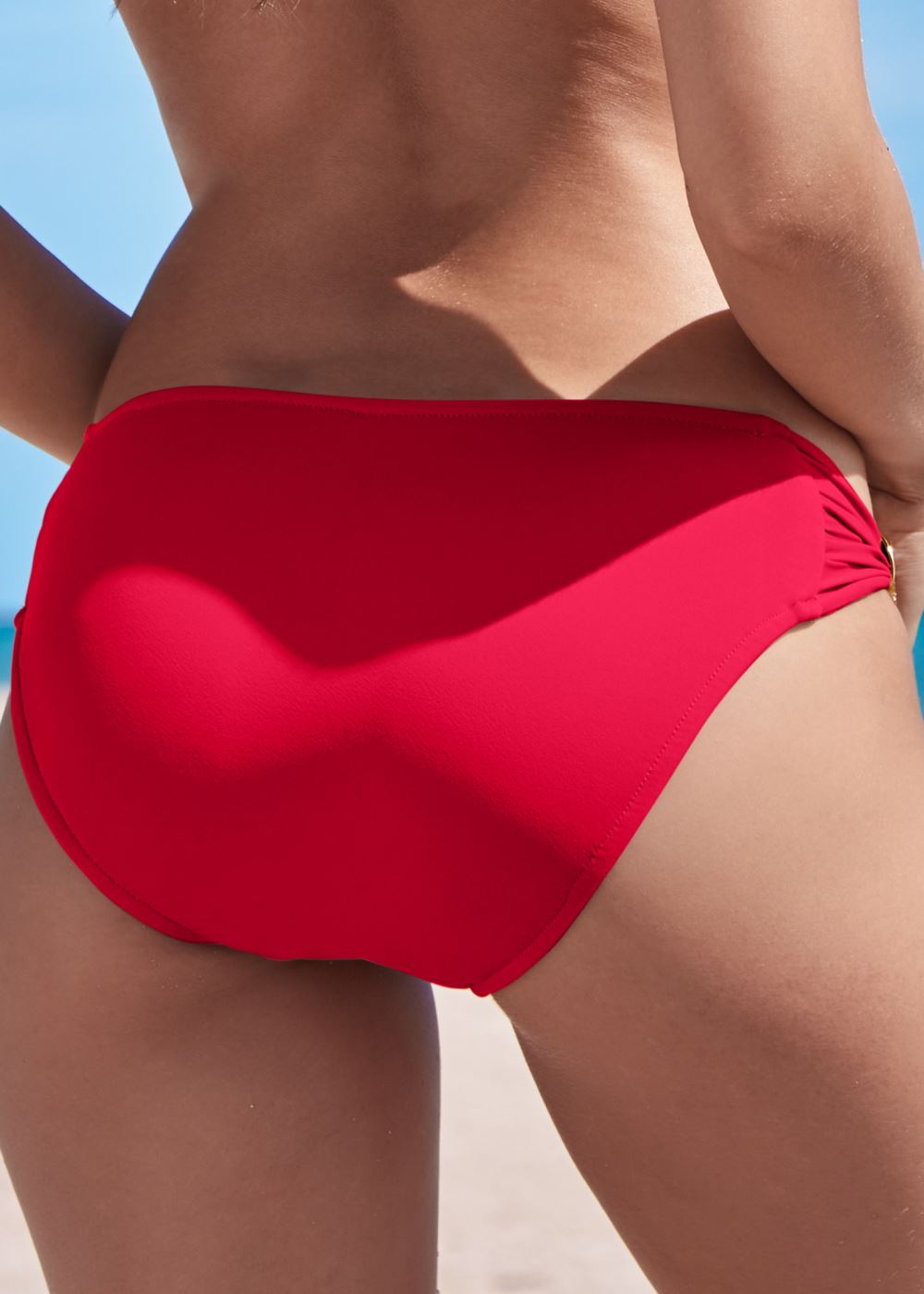 Venus Goddess Side Detail Bottom Bikini - Red Hot