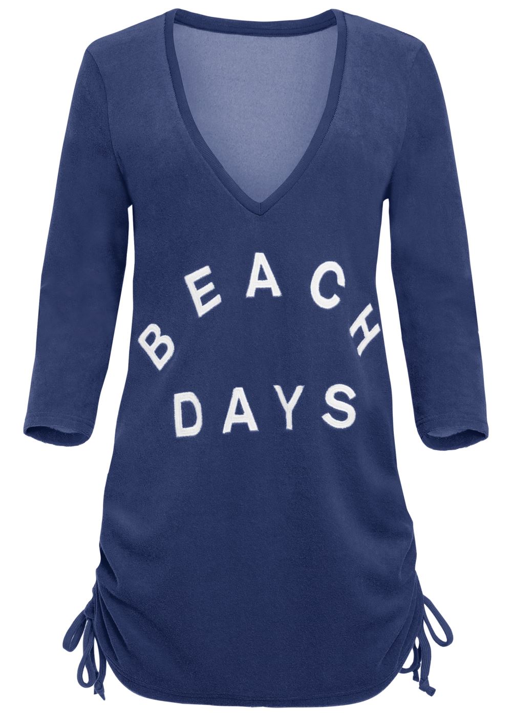 Venus Deep V Beach Cover-Up in Navy