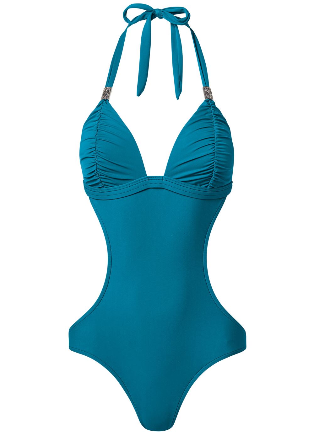 Venus Ruched Goddess Monokini Swimsuit in Seaside Blue