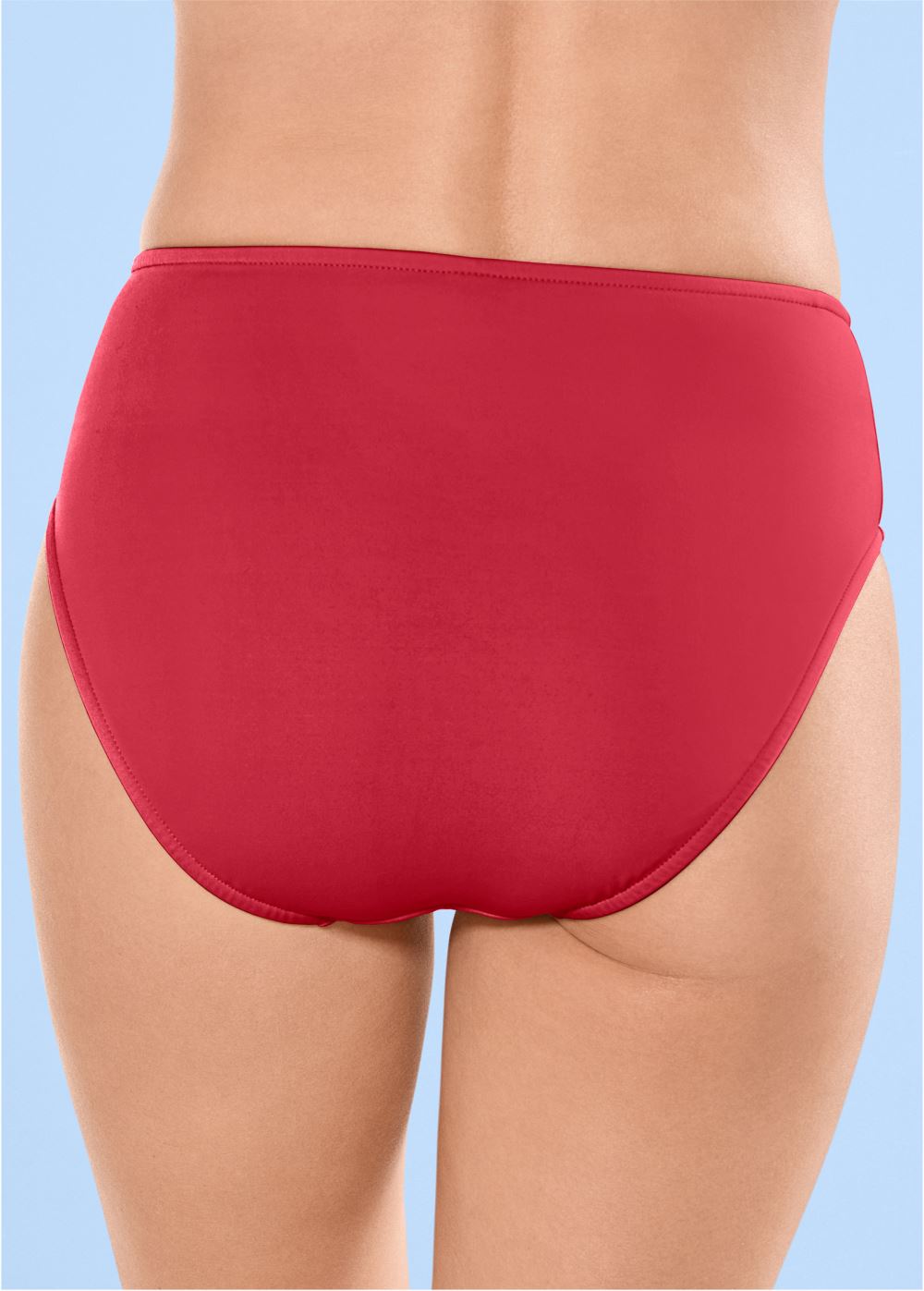 Venus Full Coverage Mid-Rise Hipster Bikini Bottom Bikini - Red Hot