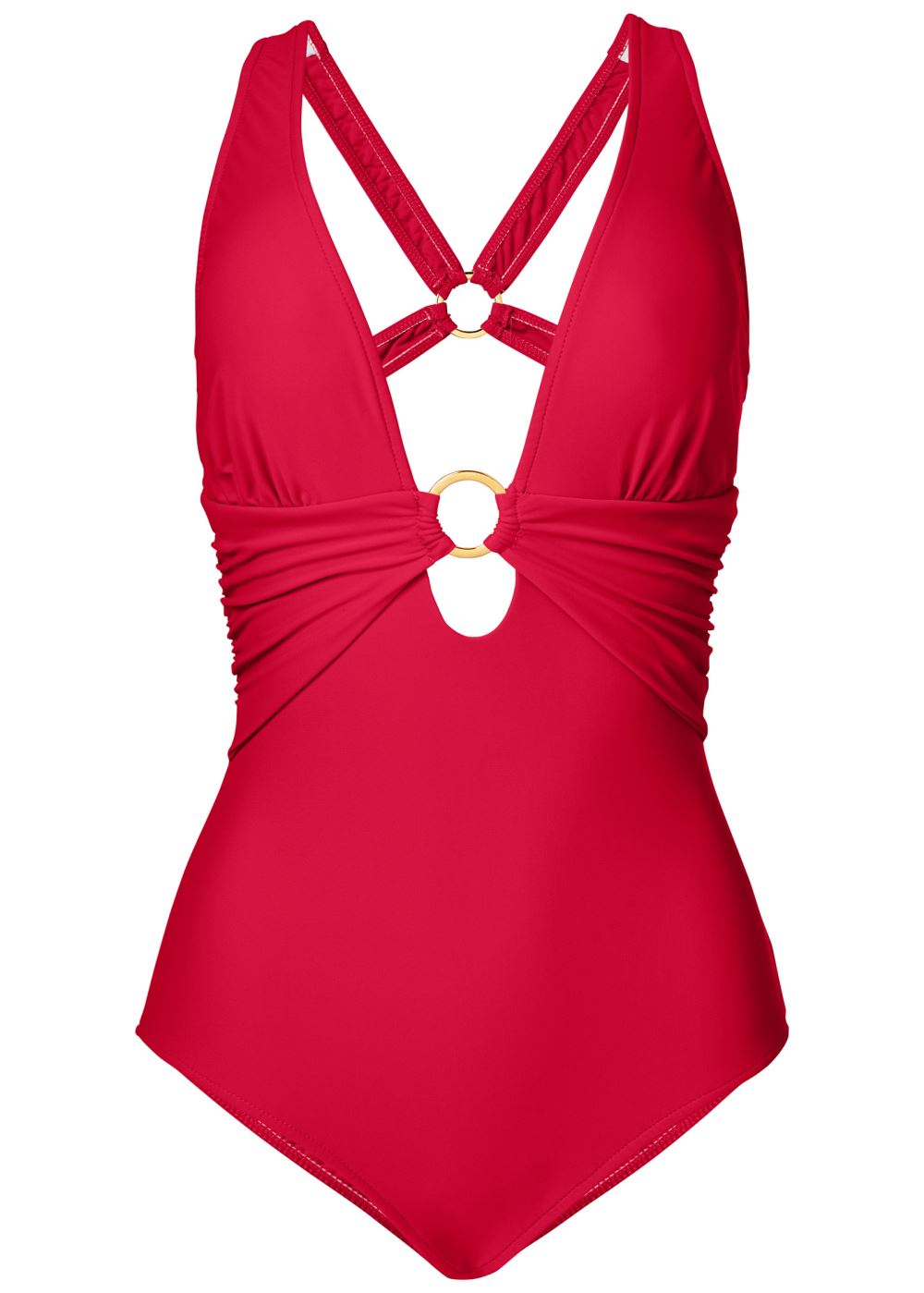 Venus Crisscross One-Piece Swimsuit in Red Hot